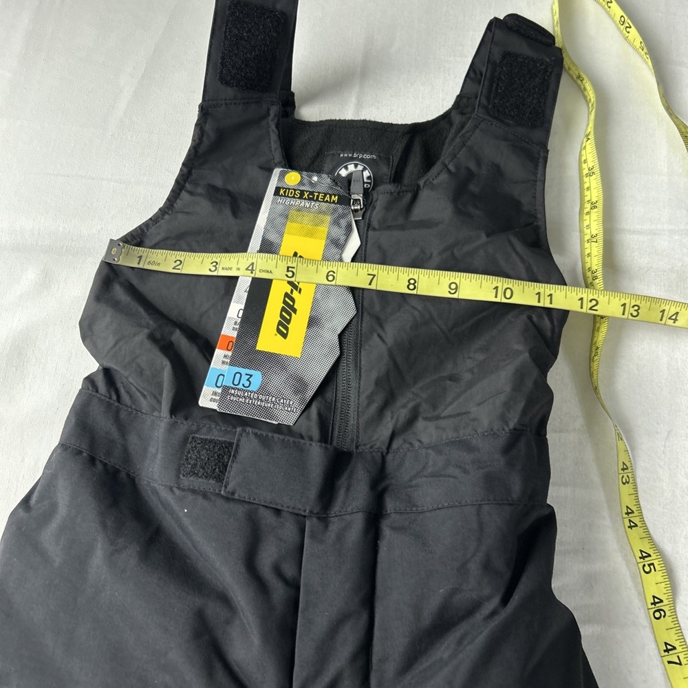Ski Doo Xteam Highpants Kids Snow 4 Black Bib Overalls - Picture 4 of 10